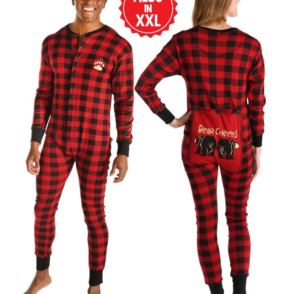 Unisex Bear Cheek Flapjack Adult Onesie Christmas